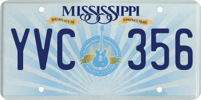 MS license plate YVC356