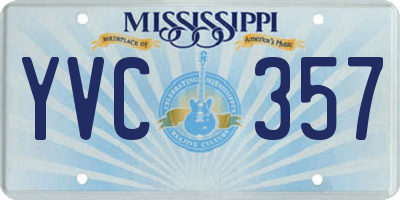 MS license plate YVC357