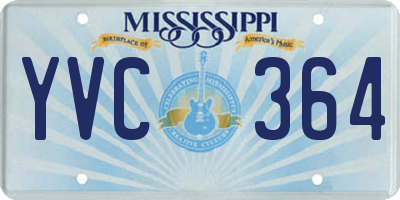 MS license plate YVC364