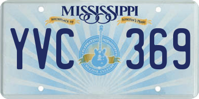 MS license plate YVC369