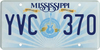 MS license plate YVC370