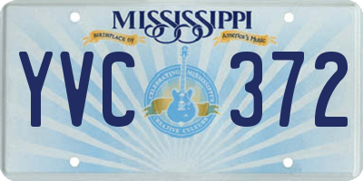 MS license plate YVC372