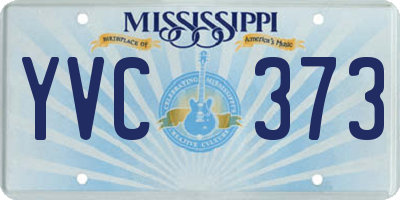 MS license plate YVC373