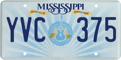 MS license plate YVC375