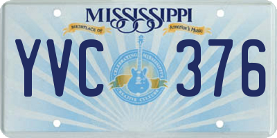 MS license plate YVC376