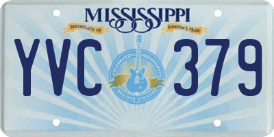 MS license plate YVC379
