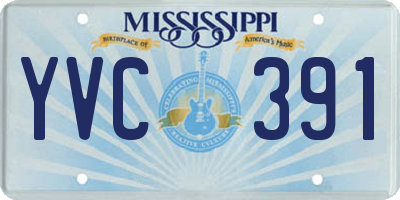 MS license plate YVC391