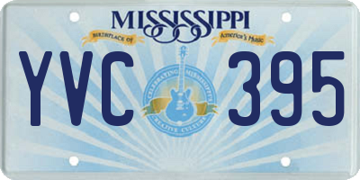 MS license plate YVC395