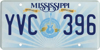 MS license plate YVC396