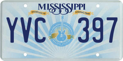 MS license plate YVC397