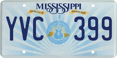 MS license plate YVC399