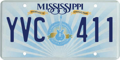 MS license plate YVC411