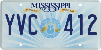 MS license plate YVC412