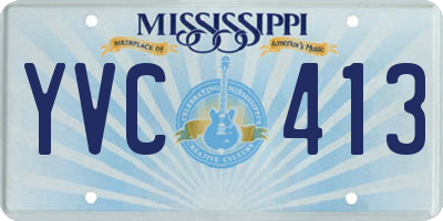 MS license plate YVC413