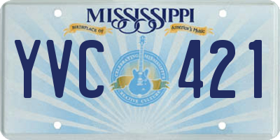 MS license plate YVC421