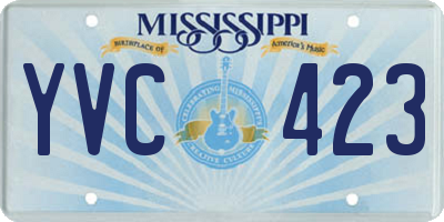 MS license plate YVC423