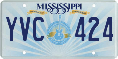 MS license plate YVC424