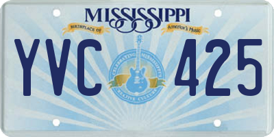 MS license plate YVC425