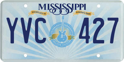 MS license plate YVC427