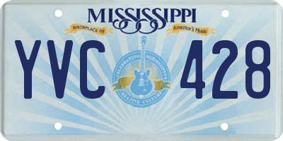 MS license plate YVC428