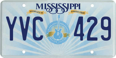 MS license plate YVC429