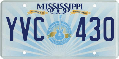 MS license plate YVC430