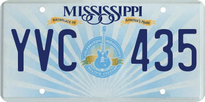 MS license plate YVC435