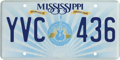 MS license plate YVC436