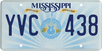 MS license plate YVC438