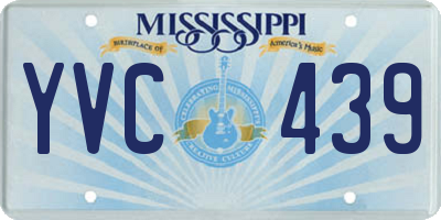 MS license plate YVC439