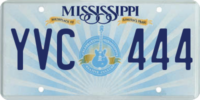 MS license plate YVC444