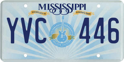 MS license plate YVC446