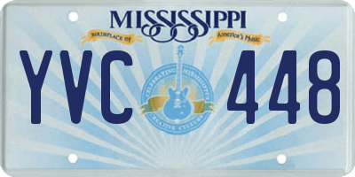 MS license plate YVC448
