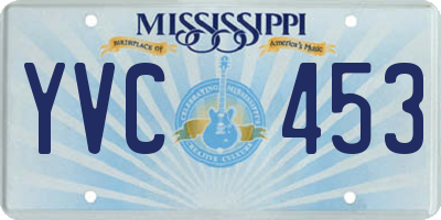 MS license plate YVC453