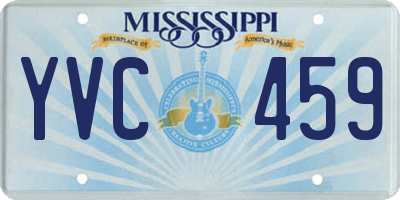 MS license plate YVC459