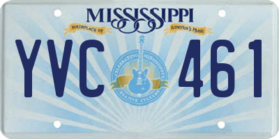 MS license plate YVC461
