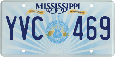 MS license plate YVC469