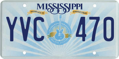 MS license plate YVC470