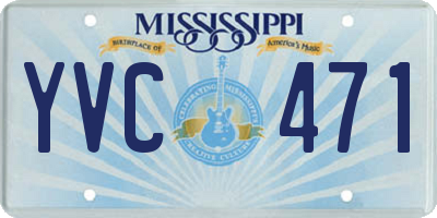 MS license plate YVC471