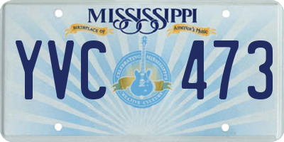 MS license plate YVC473