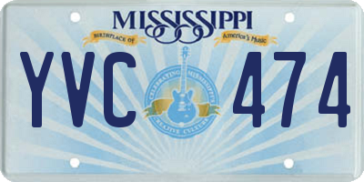 MS license plate YVC474