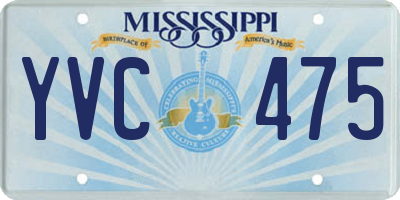 MS license plate YVC475