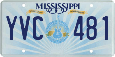 MS license plate YVC481
