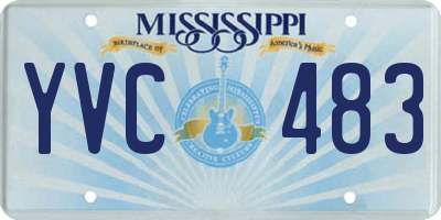 MS license plate YVC483