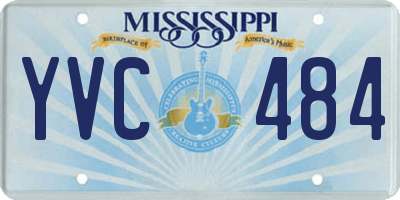 MS license plate YVC484