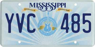 MS license plate YVC485