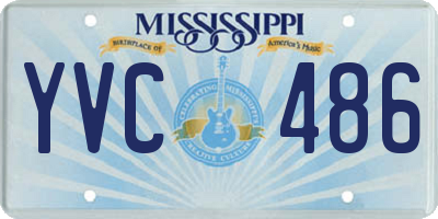 MS license plate YVC486