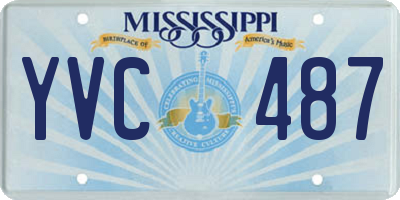 MS license plate YVC487