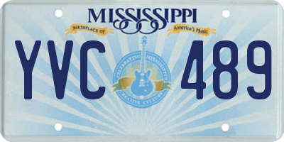 MS license plate YVC489