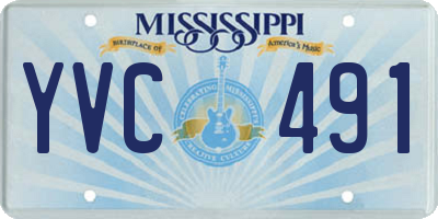 MS license plate YVC491